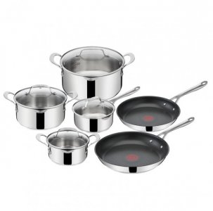 TEFAL Jamie Oliver Cooks Direct - набор из 4 кастрюль с крышками и 2 сковородок нержавеющей стали.