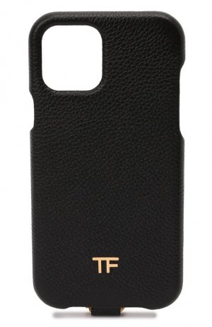 Кожаный чехол для iPhone 12 Pro Tom Ford. Цвет: чёрный