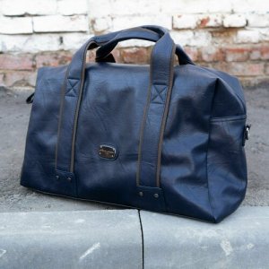Сумка дорожная сумка-саквояж, ручная кладь David Jones Duffle bag, экокожа, 25Л 300823-DJ-mini-BL, 48х29, синий. Цвет: синий