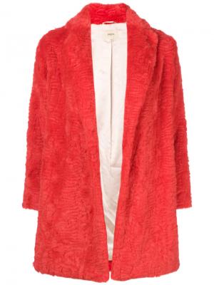 Классическое приталенное пальто Bellerose. Цвет: красный
