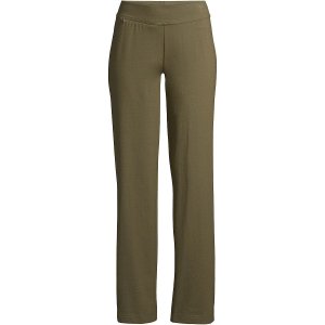 Женские брюки со средней посадкой и эластичной резинкой на талии, прямые с изображением морской звезды Lands' End Lands'