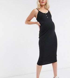 Черное платье с пуговицами -Черный Missguided Maternity
