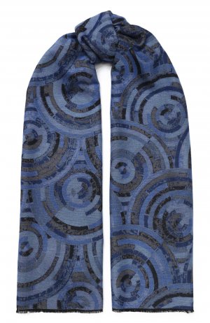 Шелковый шарф Kiton. Цвет: синий