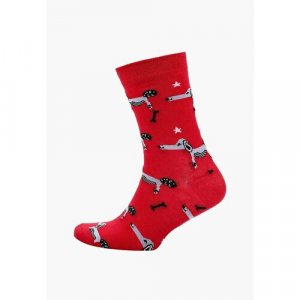 Носки , размер 35-39, красный Big Bang Socks. Цвет: красный