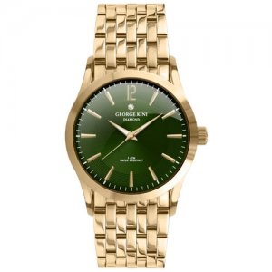 Наручные часы Queen, зеленый GEORGE KINI. Цвет: золотистый