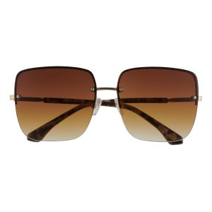 Женские солнцезащитные очки-бабочки без оправы , размер 62 мм золотой Skechers