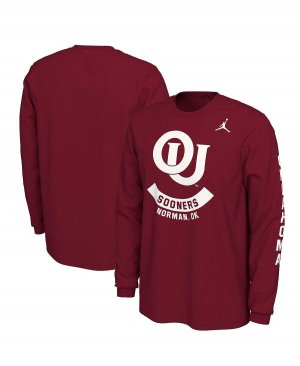 Мужская брендовая малиновая футболка с логотипом Oklahoma owners Team Vault Jordan