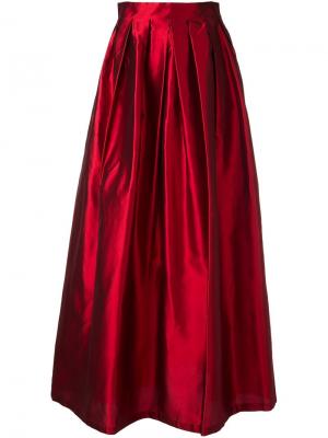 Длинная юбка с блестящим эффектом Ultràchic. Цвет: красный