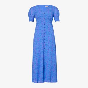 Тканое платье миди Sally Anne с цветочным принтом, синий Aspiga