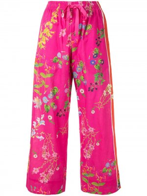 Пижамные брюки с цветочным принтом Cynthia Rowley. Цвет: розовый