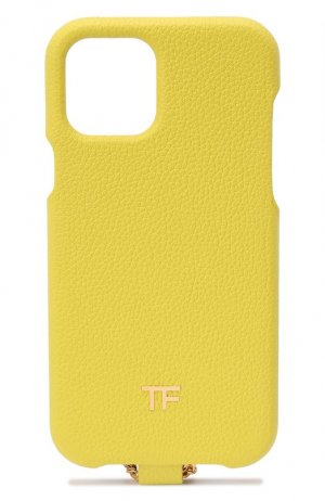 Кожаный чехол для iPhone 12 Pro Tom Ford. Цвет: жёлтый