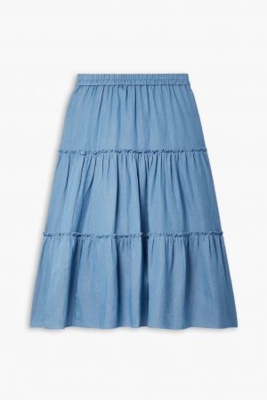 Ярусная юбка миди из твила, светло-синий Jason Wu