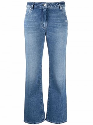 Расклешенные укороченные джинсы Off-White. Цвет: синий