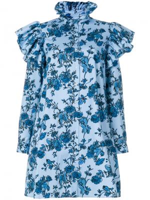 Платье-рубашка Floral Love Alistair James. Цвет: синий