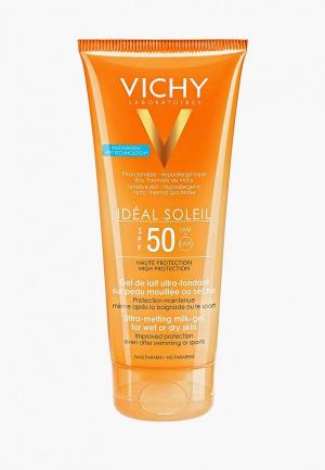 Крем для тела Vichy Capital Soleil солнцезащитный с технологией нанесения на влажную кожу SPF50, 200 мл. Цвет: прозрачный