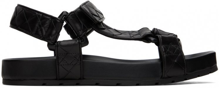 Черные сандалии для путешествий Bottega Veneta