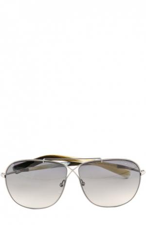 Солнцезащитные очки с футляром Tom Ford. Цвет: серый