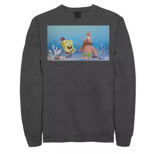 Мужские квадратные штаны «Губка Боб» Патрик Стар Рождественские друзья флисовый пуловер с рисунком Nickelodeon