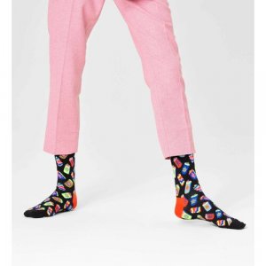 Носки Унисекс Happy socks Candy Sock CAN01, размер 36-40, черный, мультиколор. Цвет: микс/черный