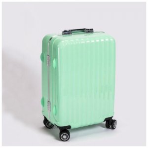 Поликарбонатовый чемодан для ручной клади AMBASSADOR. Цвет: зеленый