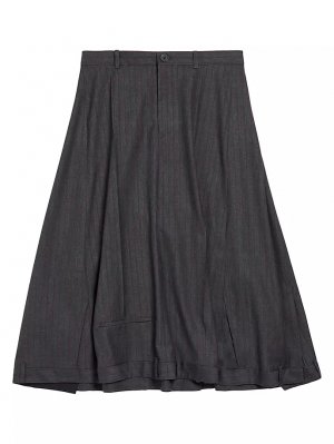 Деконструированная юбка-трапеция , серый Balenciaga
