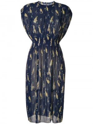 Плиссированное платье с принтом пейсли Ballsey. Цвет: разноцветный