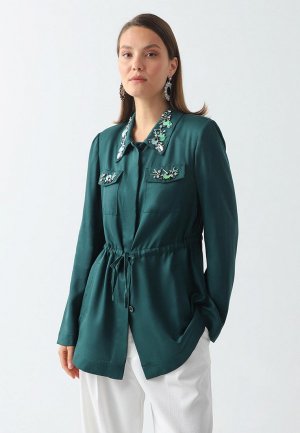 Блуза Lia Berti. Цвет: зеленый