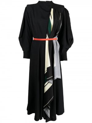 Платье миди с шарфом Toga. Цвет: черный