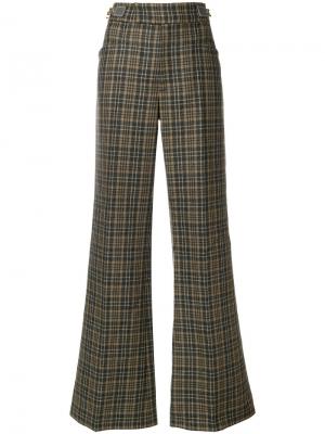 Расклешенные брюки в клетку Marc Jacobs. Цвет: коричневый
