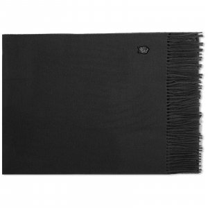 Шарф Maison Kitsune Fox Head Patch Wool, цвет Black & Charcoal Kitsuné