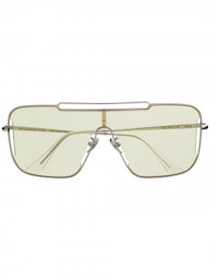 Солнцезащитные очки-авиаторы в массивной оправе Retrosuperfuture. Цвет: серебристый