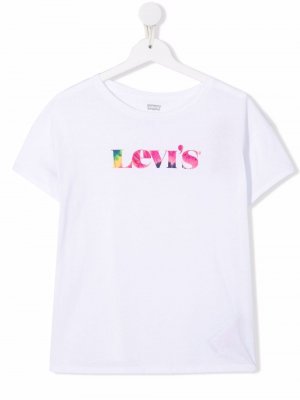 Levis Kids футболка с логотипом Levi's. Цвет: белый