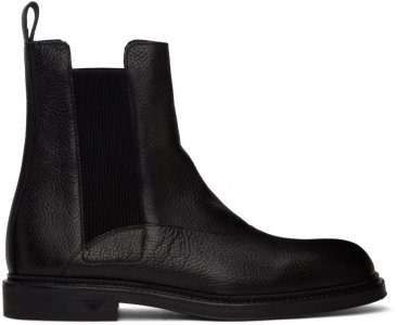 Черные ботинки челси со вставками Emporio Armani