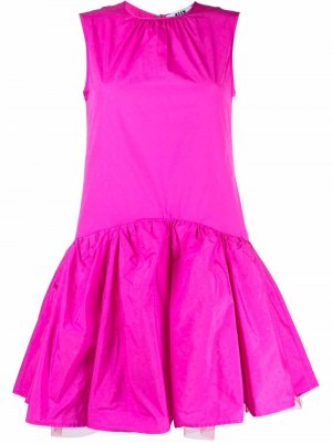 Платье с оборками MSGM. Цвет: розовый