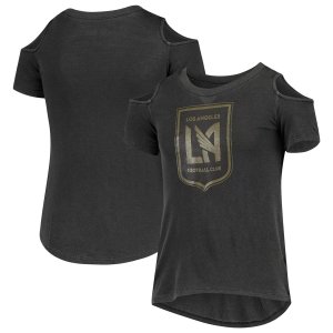 Черная футболка с открытыми плечами LAFC для девочек 5th & Ocean by New Era