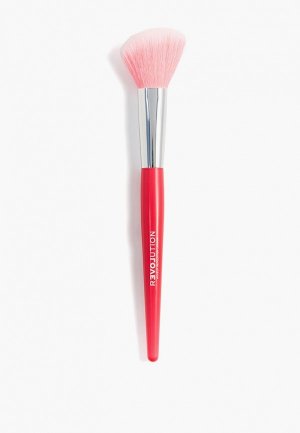 Кисть для лица Relove by Revolution Скошенная пудры Face Angled Powder Brush, 34 г. Цвет: розовый