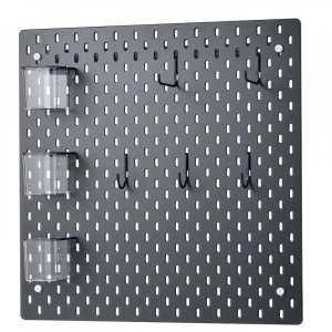 Комбинация перфорированной доски ИКЕА СКОДИС СКОДИС, черный 56x56 см IKEA