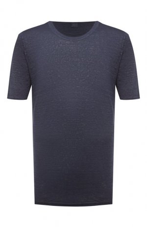 Льняная футболка 120% Lino. Цвет: синий