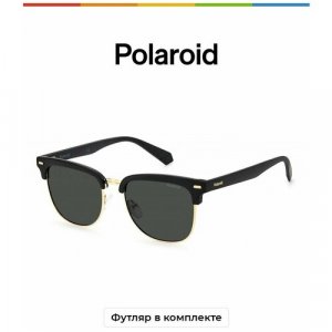 Солнцезащитные очки , золотой, серый Polaroid. Цвет: золотистый/серый/черный