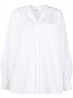 Рубашка оверсайз с V-образным вырезом Enföld. Цвет: белый
