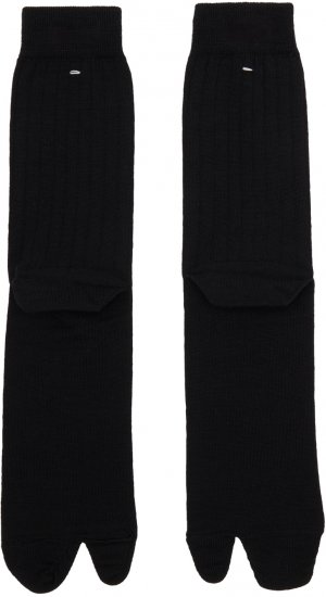 Черные носки-бутлеги , цвет Black Maison Margiela