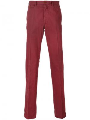 Классические брюки чинос Salvatore Ferragamo. Цвет: красный