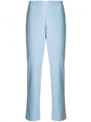 Укороченные строгие брюки Moschino. Цвет: синий