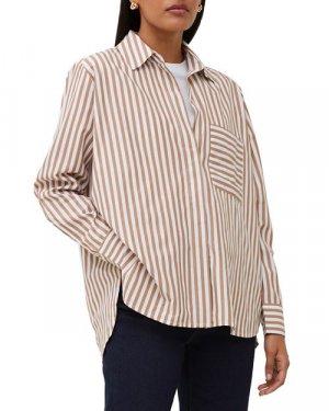 Рубашка свободного кроя в толстую полоску Popover FRENCH CONNECTION, цвет White Connection