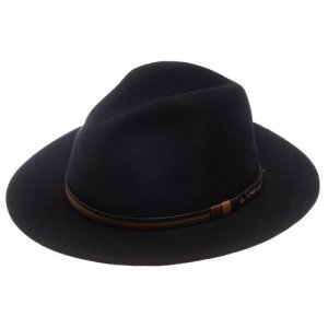 Шляпа , размер 57, черный Herman. Цвет: черный