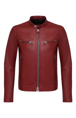Кожаная куртка Tom Ford. Цвет: бордовый