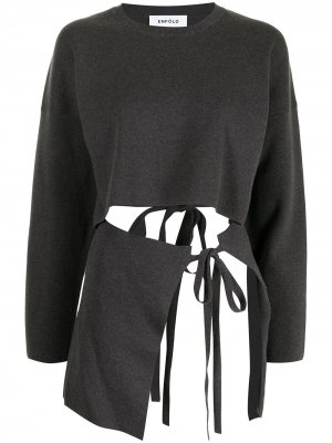 Поплиновая рубашка со вставкой Enföld. Цвет: серый