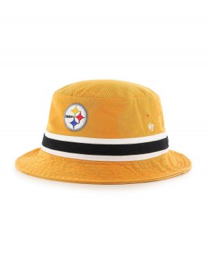 Мужская золотистая панама в полоску Pittsburgh Steelers '47 Brand '47