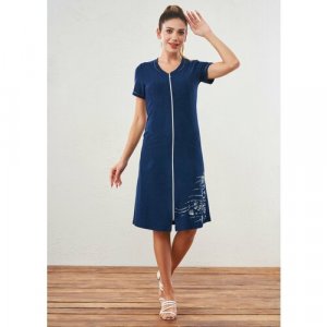 Платье, размер 0XL, темно-синий Relax Mode. Цвет: синий/темно-синий