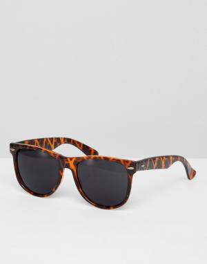 Круглые солнцезащитные очки в черепаховой оправе Inspired эксклюзивно для ASOS-Коричневый Reclaimed Vintage